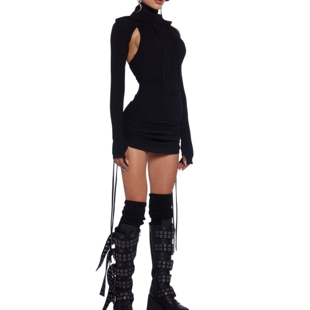 Dolls Kill - Hooded Black Dress